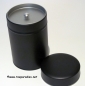 Preview: Tea tin black with slip rid, round