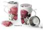 Preview: teamug „Peonia“ New Bone China-Kräuterteetasse 2 Becher
