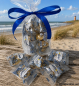 Preview: 10 Plattkeks cookies in a cellophane bag with a blue ribbon, 60 g.