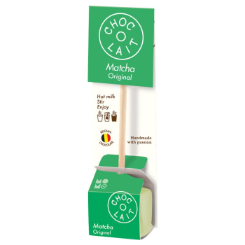 MoMe Trinkschokolade am Stiel Choc-o-lait Matcha (Weiße Schokolade & Matcha) 33 g.