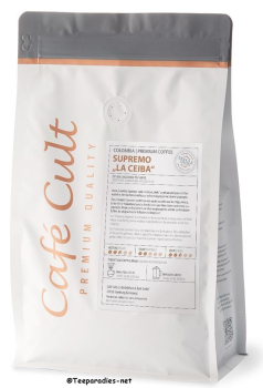 Café Cult: Coffee Colombia Supremo “La Ceiba” bag of 250 g, whole bean