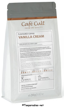 Cha Cult: Kaffee „Vanilla Cream“ in 250 g Tüte, ganze Bohne aromatisiert