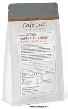 Café Cult: Kaffee „Happy Haselnuss“ in 250 g Tüte, ganze Bohne aromatisiert