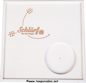 Schlürf Tee-Tablett Quadratisch mit Branding
