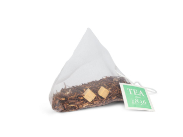 1836: Rotbuschteemischung Karamell Karamell-Note aromatisiert 50 Pyramidenbeutel im Sachet à 4 g
