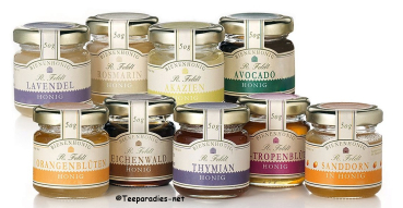 Set of Honey 9 assorted, Set à 9 glasses à 50 gramm – 450 g.