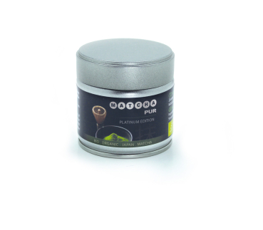 BIO: Japan Original Matcha PUR – Platinum Edition, 30 g in Dose, mit Flyer limited Edition