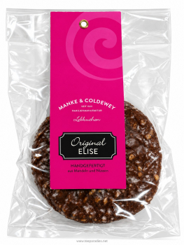 Manke & Coldewey: „Bremer Elise Lebkuchen mit Schokoladenüberzug“, 70 g.