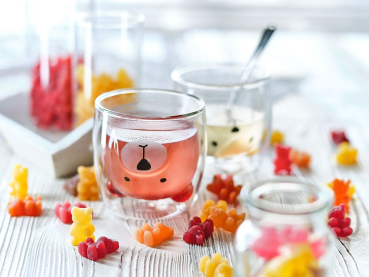 Tee-Bären® Mango n‘ Friends, 100 g. mit Mango-Blutorangengeschmack glutenfrei im Tütchen mit Schleife