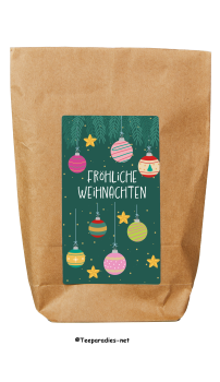 Papier Teegeschenk: „Fröhliche Weihnachten“ Set