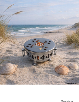 Preview: Ostfriesisches Stövchen auf Fuß, 11,5 cm für die „ostfriesische Teezeremonie“