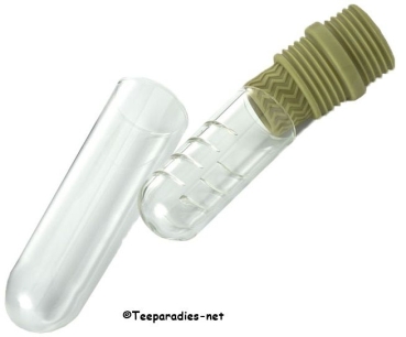 Tea - Infuser Filter to Go "Maha", Glassieb mit Silikon im schwarzen edlen Etui
