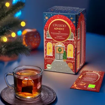 BIO: Das kleine „Bio Tee-Adventskalender-Weihnachtshaus“ 24er Mix