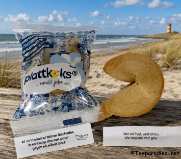 Preview: 10 Plattkeks in a cellophane bag with a “Germany” ribbon, 60 g.