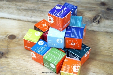 Preview: Schlürfel Probierset in Holzkiste mit Schiebedeckel, natur.