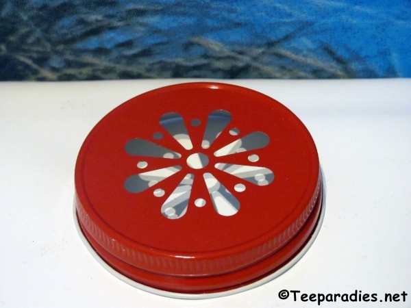 Ball Mason Blumendeckel rot