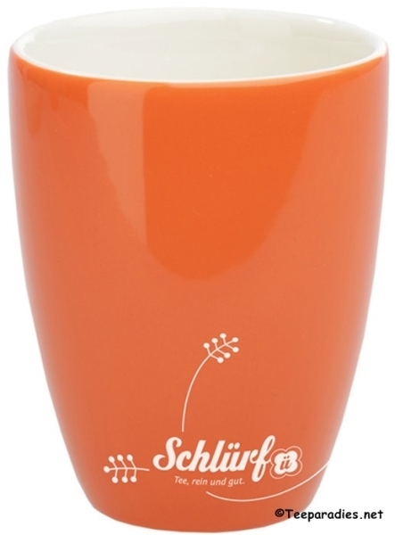 Schlürf Tee: Becher orange ohne Henkel