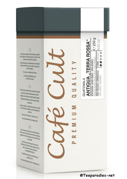 Café Cult: Kaffee Guatemala Antigua „Terra Rossa“ in 250 g Tüte, ganze Bohne
