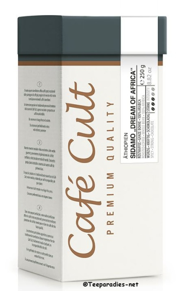 Café Cult: Coffee Ethiopia Sidamo “Dream of Africa” bag of 250 g, whole bean