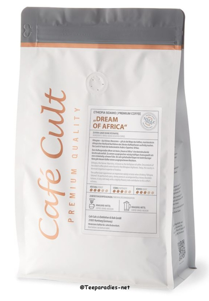 Café Cult: Coffee Ethiopia Sidamo “Dream of Africa” bag of 250 g, whole bean