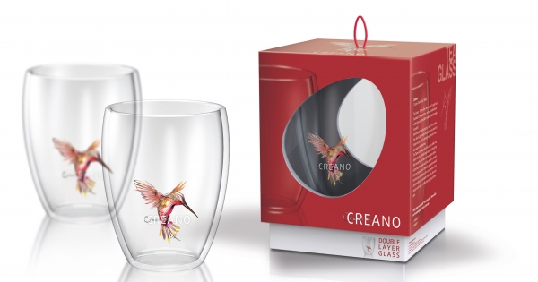 Creano Thermoglas " hummi " 250 ml in rot