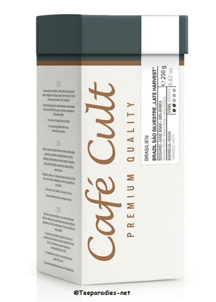 Café Cult: Spezialität: Kaffee Brasilien São Silvestre „Late Harvest“ in 250 g Tüte, ganze Bohne