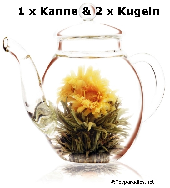 Erblühtee " 1 Erblühteekanne & 2 Erblühteekugel" Set