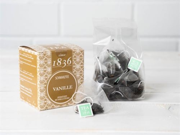 1836 Schwarztee, Vanille mit Vanillestücken, Vanille Note since 1836 – 45 g.