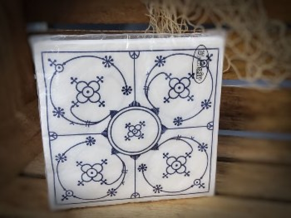 20 Servietten Indisch blau ca. 32 x 32 cm