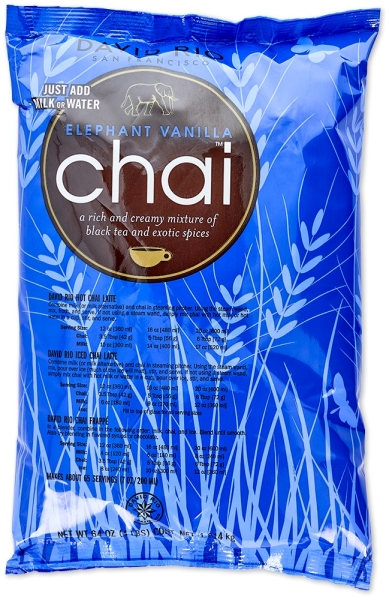 Gastro: David Rio Chai Elephant Vanilla im „Nachfüllbeutel“ 1814 g.