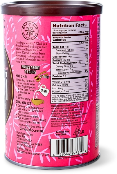 David Rio Chai Latte 337g "Flamingo Vanilla"