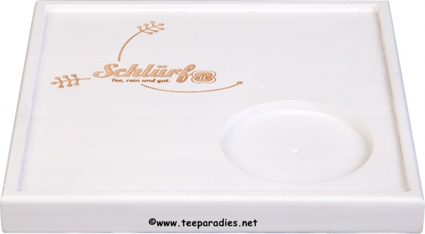 Schlürf Tee-Tablett Quadratisch mit Branding