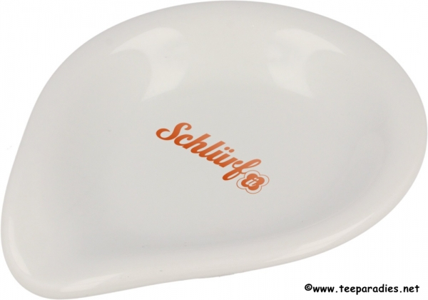 Schlürf Tee Siebablage weiß