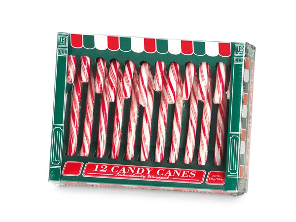 Candy canes, 12 canes in a packaging, length 12,8 cm, 170 g gift idea