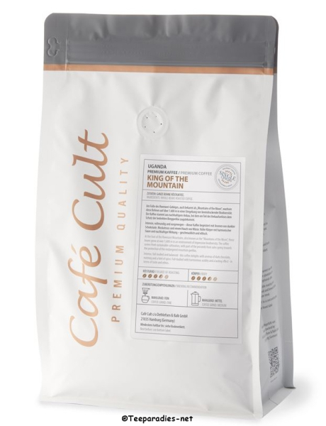 Café Cult: Coffee Uganda “King of the Mountain” bag of 250 g, whole bean Gorilla Conservation Coffee