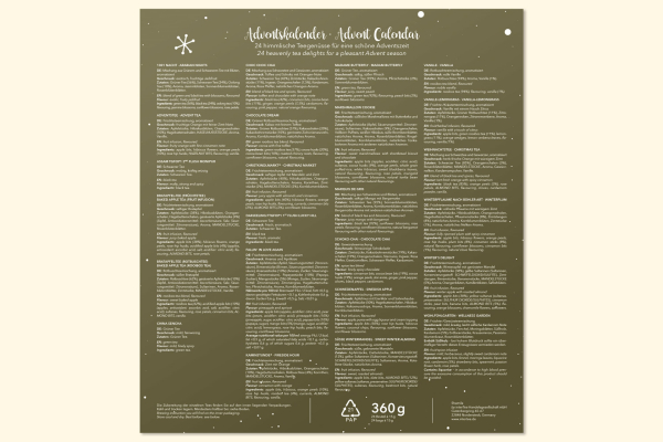 Tee-Adventskalender „Kamin“ 360 g.