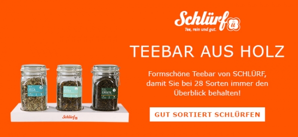 Schlürf Teebar aus Holz