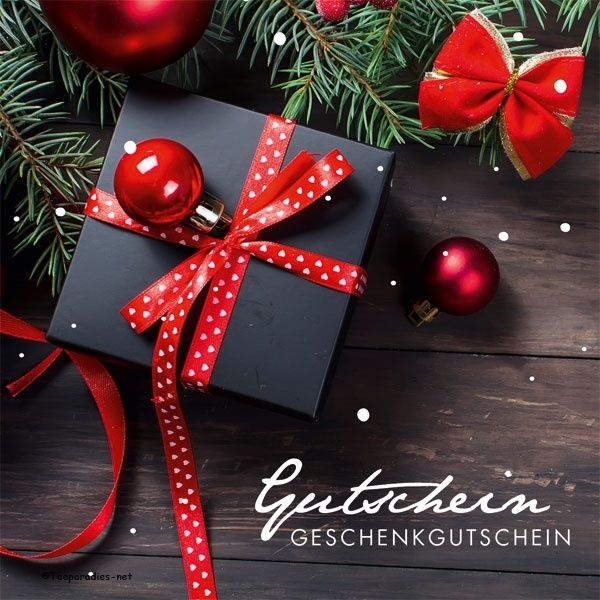 Geschenkgutschein "Frohe Weihnachten", schwarz
