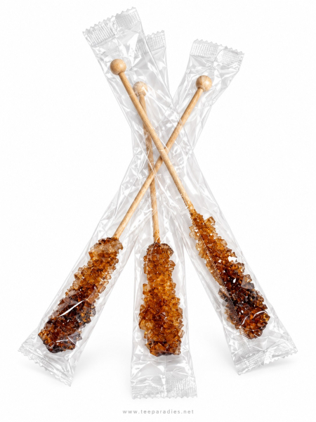 100 x Kandis-Sticks braun "einzeln verpackt" Kandissticks Zuckerstangen