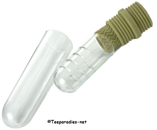 Tea - Infuser Filter to Go "Maha", Glassieb mit Silikon im schwarzen edlen Etui