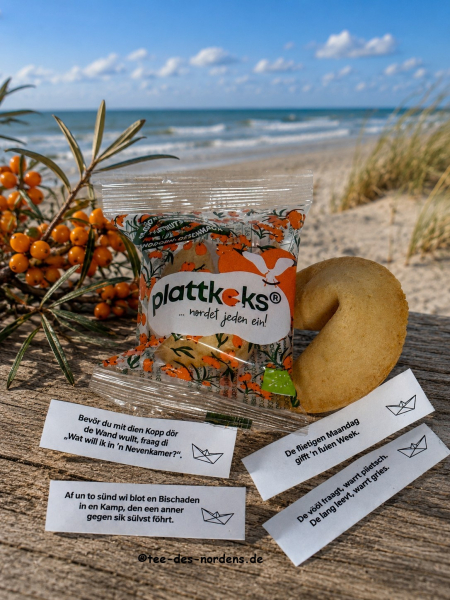 Geschenkbox "Natura" mit 10 gemischten ostfriesischen Plattkeksen