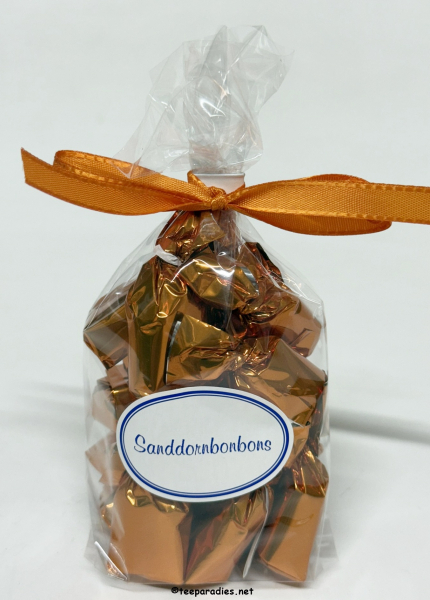 Sanddorn Bonbons orange gewickelt 100 g. – vegan