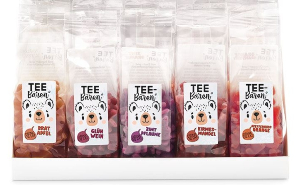 Tea gift set “Tee-Bären®Winter” 5 different varieties 5 bags, 125 grams each, total 625 g. Set
