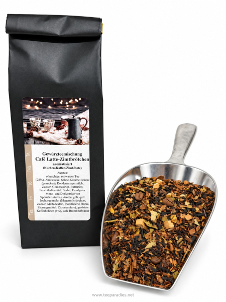 Spice tea blend Café Latte Cinnamon Roll [Cake-Coffee-Cinnamon Note] flavoured