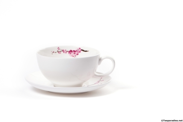 shamila® Tasse mit Unterteller - Cherry Blossom