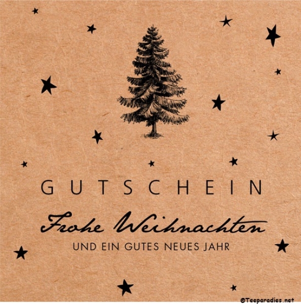 Geschenkgutschein Tannenbaum natur