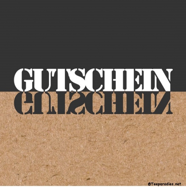 Geschenkgutschein neutral schwarz/natur
