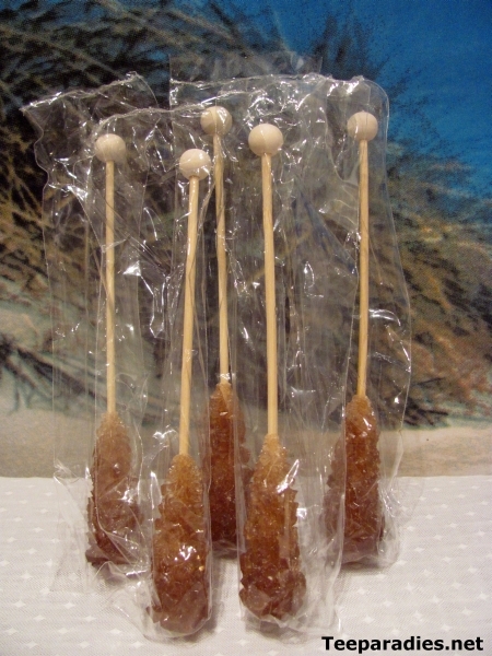 Kandis-Sticks 100 Stck. braun "einzeln verpackt" Kandissticks Zuckerstangen