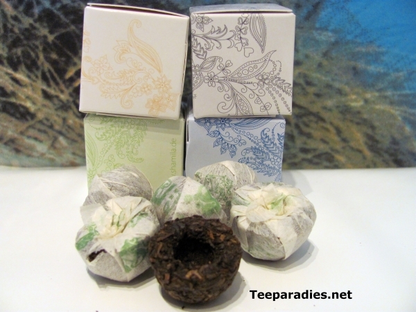 Geschenk: China Mini Tuo Cha 15 J. alt - 10 Stck in Schachteln 45 g.