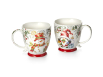 Mug "Santa & Snowi" New Bone China, 2 assorted, each in gift box 0.45 l H 10.4 cm, Ø 8.5 cm